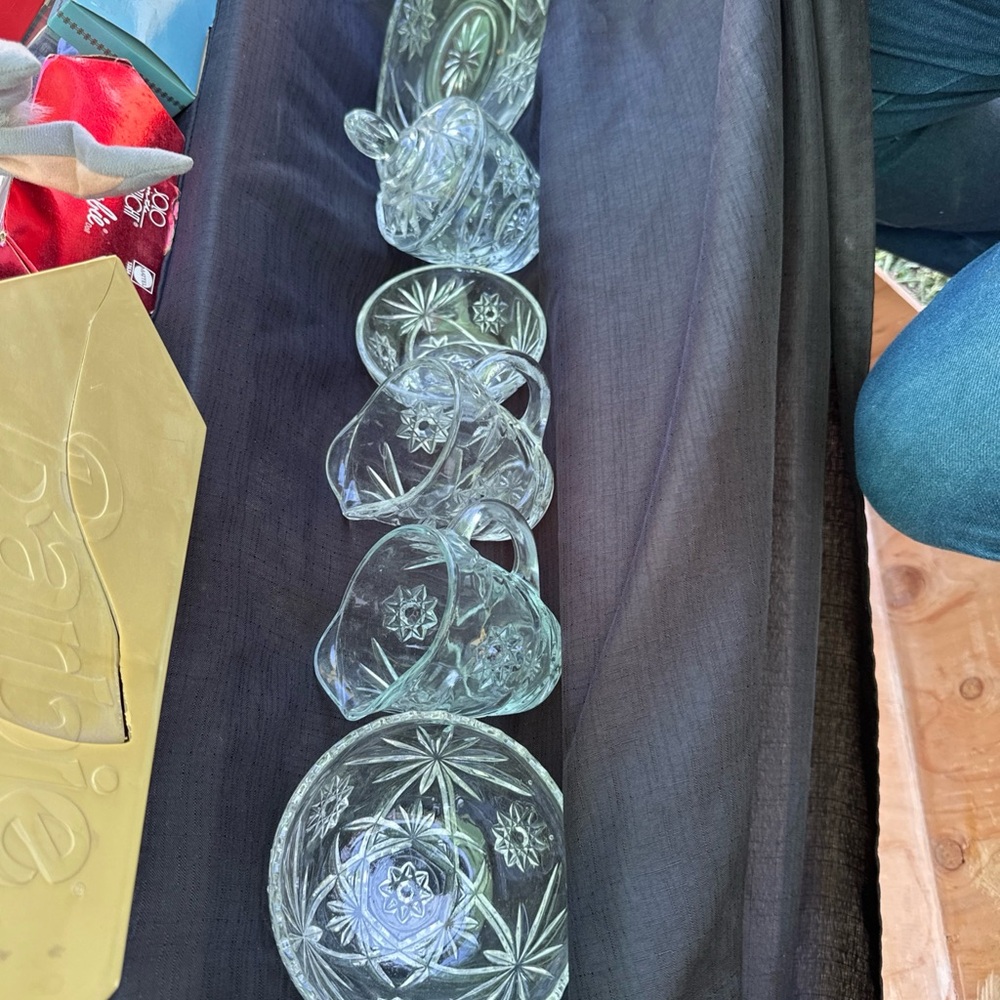 Elegant Clear Glass Tea Set